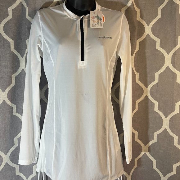 White Womens Hiskywin Biker Shirt - Picture 1 of 7